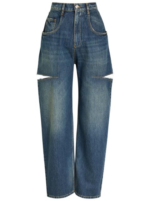 Maison Margiela Maison Margiela Ripped Barrel-leg Jeans