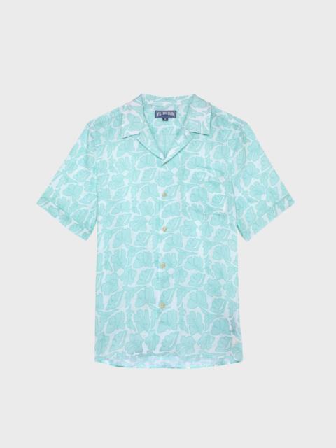 Vilebrequin MEN BOWLING LINEN SHIRT SEASHELLS