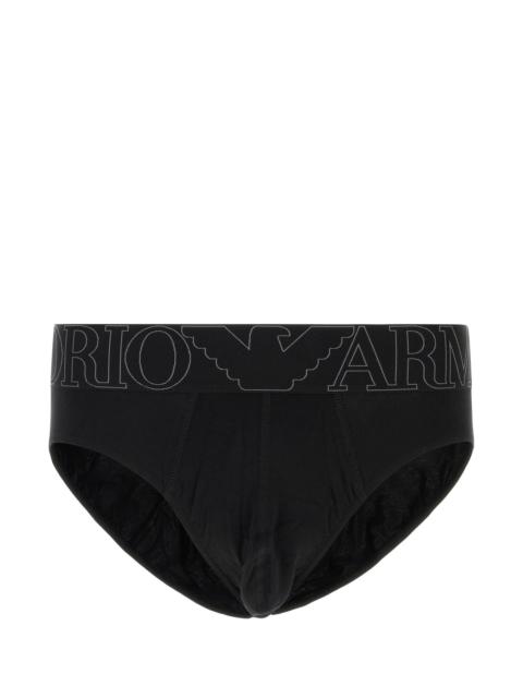 EMPORIO ARMANI Black stretch cotton brief