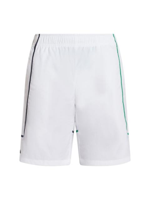 contrast-piping taffeta shorts