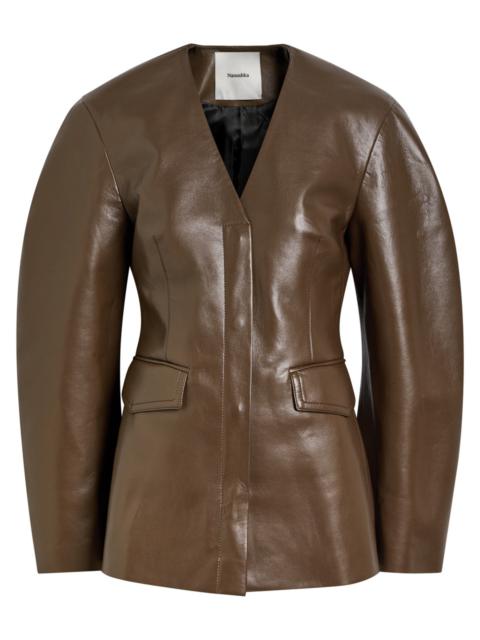 Nanushka Nanushka Erina Darted Faux Leather Jacket
