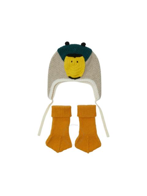 Burberry Knitted Wool Duck Two Pieces Set, Size 3M