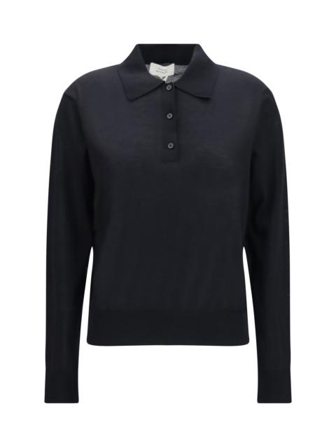 Loulou de Saison Loulou De Saison Miles Long-sleeve Polo Black