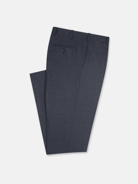 J. PRESS MADE-IN-CANADA BLUE TICWEAVE WOOL TROUSER
