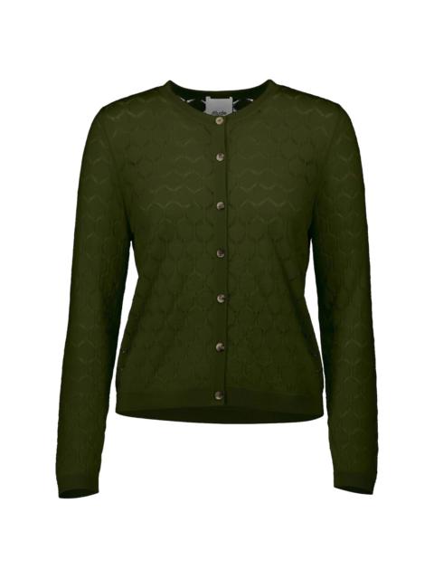 Allude button-down cardigan