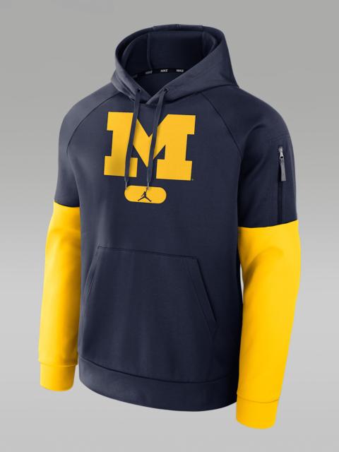 Jordan Michigan Wolverines Fitness Men’s Jordan Brand Therma College Pullover Hoodie