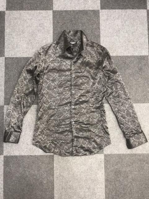 Other Designers Archival Clothing - TORNADO MART Metallic Snakeskin Skinny Fit Shirt