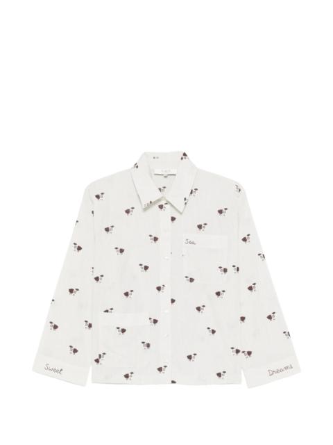 Sea Sea Embroidered-animal Pyjama Set