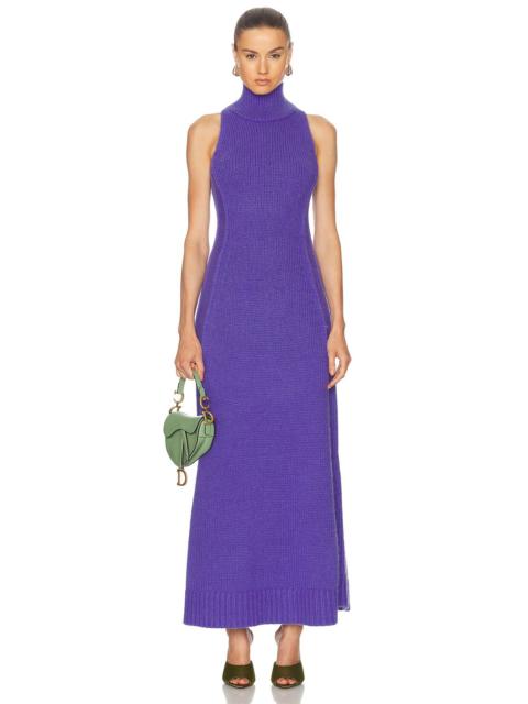 CHRISTOPHER JOHN ROGERS Mock Neck Maxi Dress