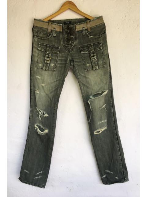 Other Designers PRIGS Distressed Denim Straight Black pants Women