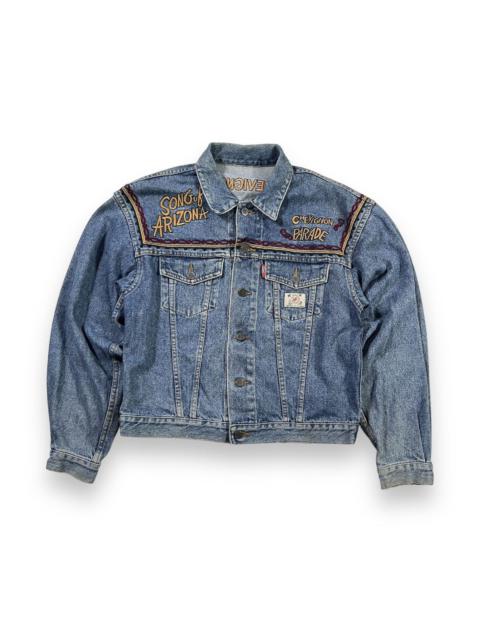 Other Designers Rare!! Vintage CHEVIGNON Conquest Embroidery Denim Jacket