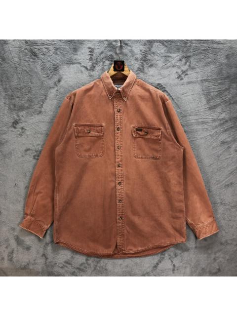 Carhartt TRASHED CARHARTT ORANGE BUTTON UPS SHIRTS #6187-52