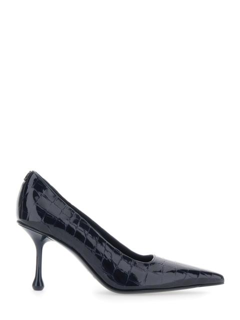 JIMMY CHOO Jimmy Choo Women 'Ixia' Blue Pumps With Pointed Design In Crocodile-Effect Leather For Women