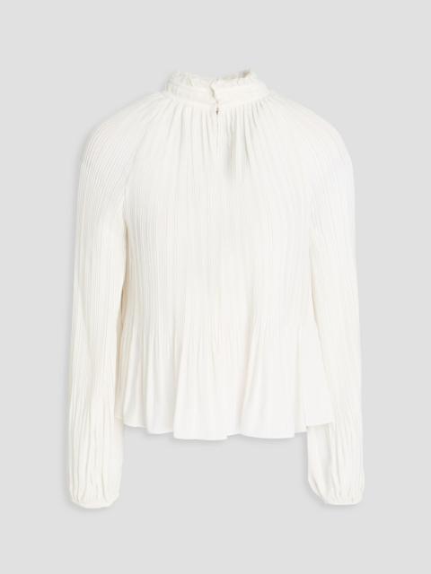 VERONICA BEARD Walker pleated crepe de chine blouse