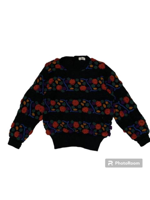 Other Designers Art Comes First - K rems by Jeluje Ohmori Nice Flowers Knit Embossed Pullover