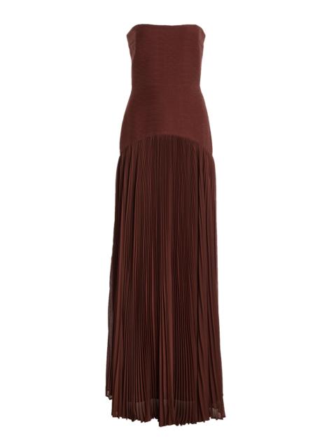 ALEXIS Sunniva Strapless Maxi Dress brown
