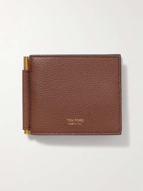 Full-Grain Leather Billfold Wallet with Money Clip