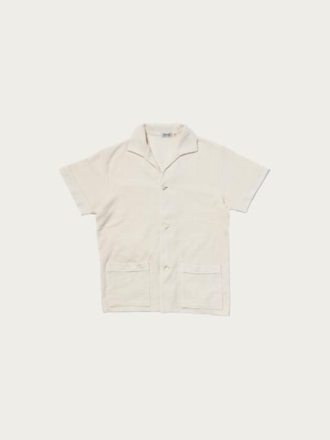 The Real McCoys Cotton Pile Beach Shirt - Ecru