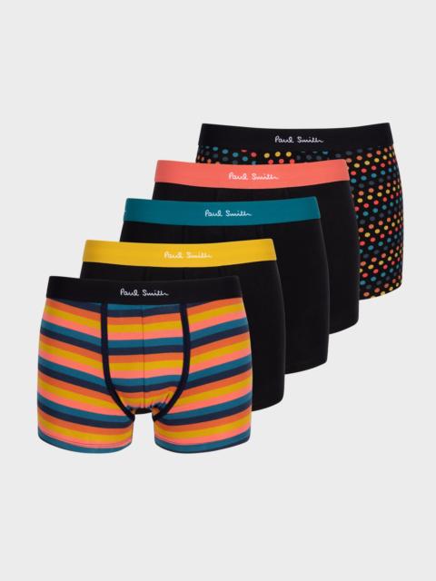 Paul Smith 'Artist Stripe' Mixed Boxer Briefs Five Pack