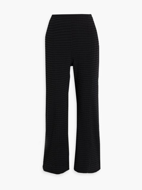 GANNI Cloqué straight-leg pants