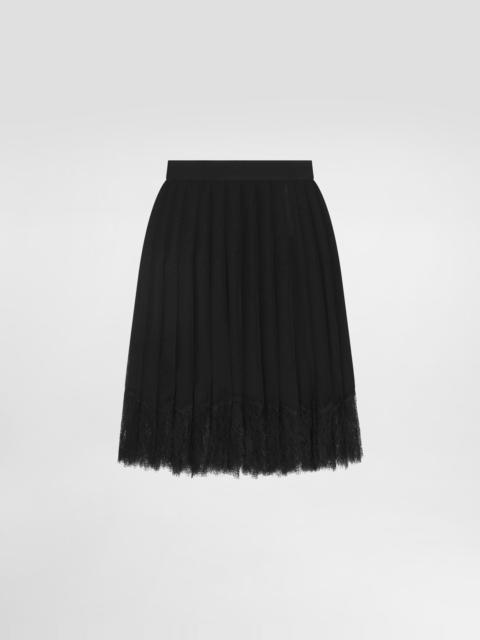 Dolce & Gabbana Pleated chiffon short skirt
