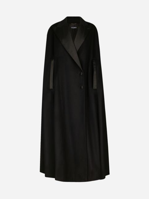 Dolce & Gabbana Single-breasted wool and cashmere cape