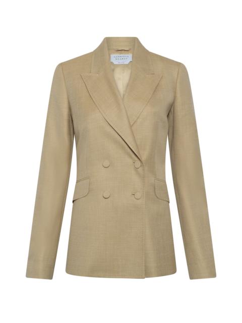 GABRIELA HEARST Angela Blazer in Hay Virgin Wool Silk with Linen