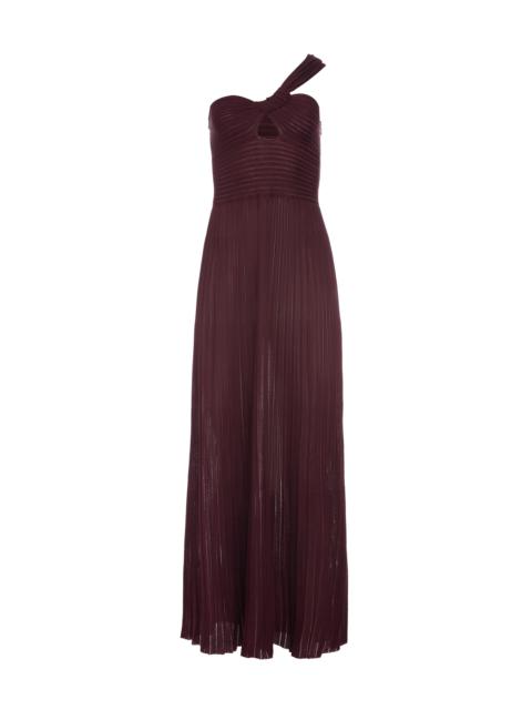 GABRIELA HEARST Altura Knit Maxi Dress in Bordeaux Silk