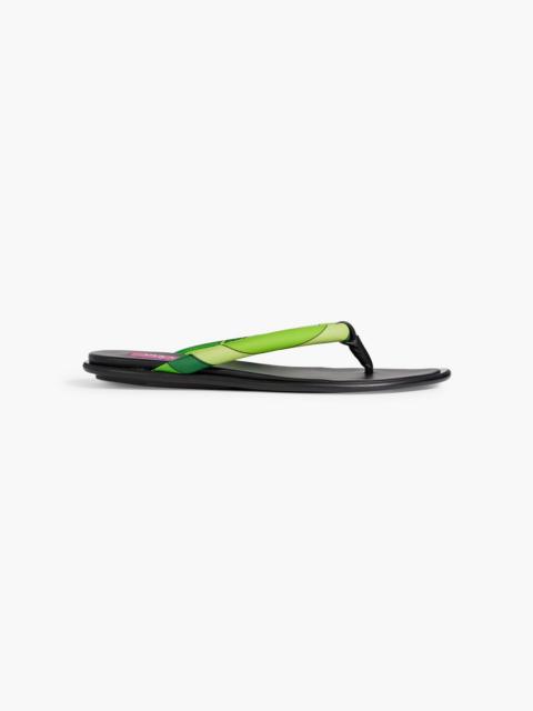 PUCCI Printed padded twill flip flops