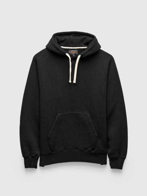 BEAMS PLUS Azuma-Knit Fleece Pullover Hoodie in Black