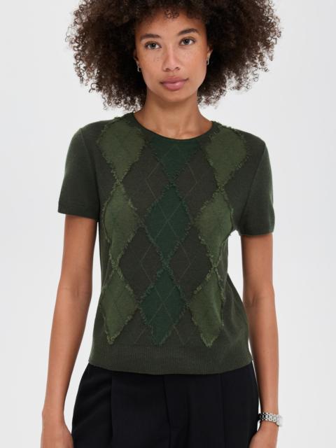 Vince Hand Cut Argyle Short Sleeve