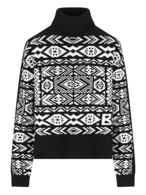 BOGNER Nadin roll-neck patterned sweater