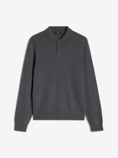 7 For All Mankind Cashmere Polo Sweater In Korat