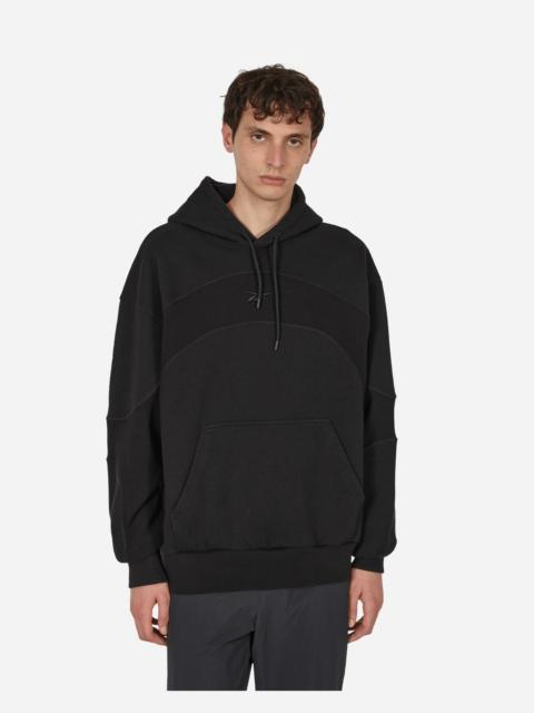 Reebok Waffle Pattern Logo Hoodie Black