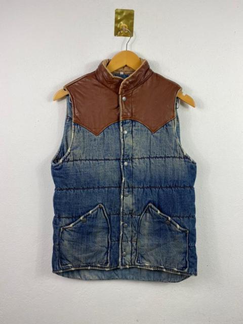 Other Designers Vintage American Wear GMBH Denim And Leather Vest Jacket