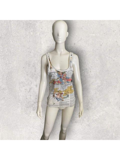 John Galliano Fall 2006 Newspaper Tank Top