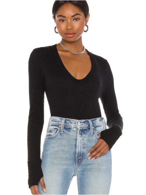 Enza Costa Cashmere Fitted V Neck Sweater