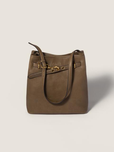 Miu Miu Aventure nappa leather bucket bag