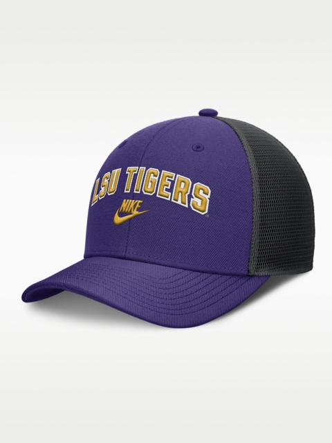 Nike LSU Legacy Arch Rise Men's Nike Dri-FIT College Trucker Adjustable Hat