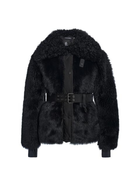 Moncler Grenoble Valdivian Faux Fur Ski Jacket black