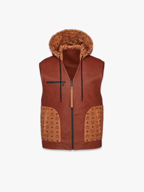 MCM Reversible Vest in Lamb Leather and Monogram Nylon