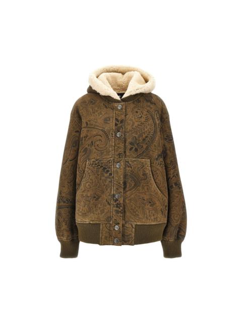 Etro Etro Women Leather Jacket With Paisley Motif
