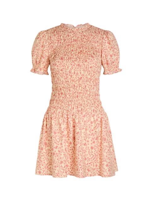 Reformation Reformation Leannah Floral Print Stretch-cotton Mini Dress