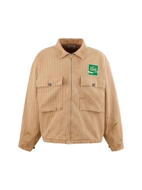 SAINT M×××××× PINSTRIPE ZIP-UP JACKET