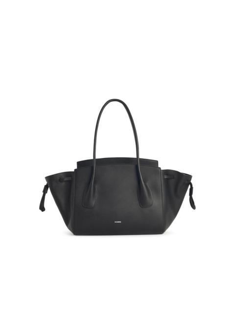 Jil Sander Jil Sander Small 'Voyage' Black Leather Bag Women