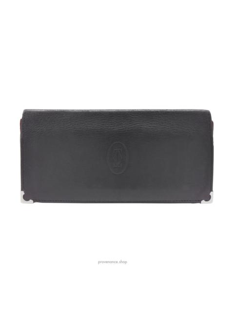 Cartier Long Wallet - Black Calfskin Leather