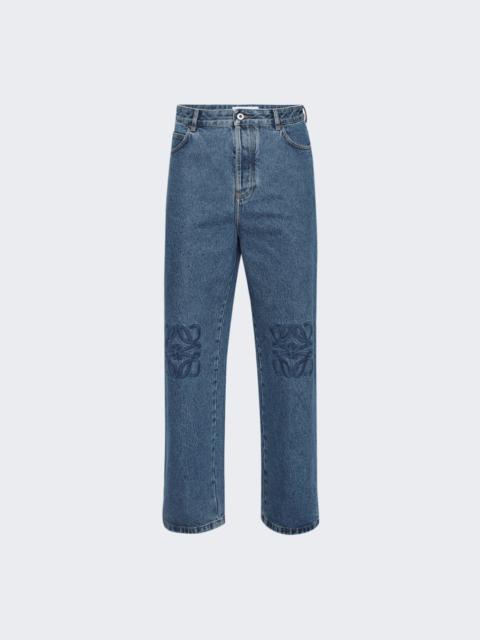 Loewe Anagram Baggy Jeans Blue