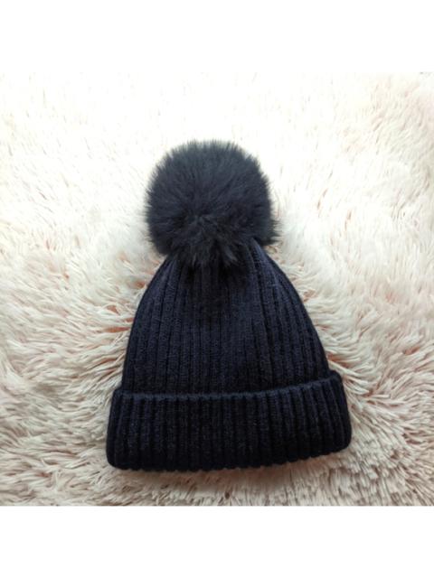 Other Designers NWT Fox Pom Navy Ribbed Hat Jewel Changes Women's OS