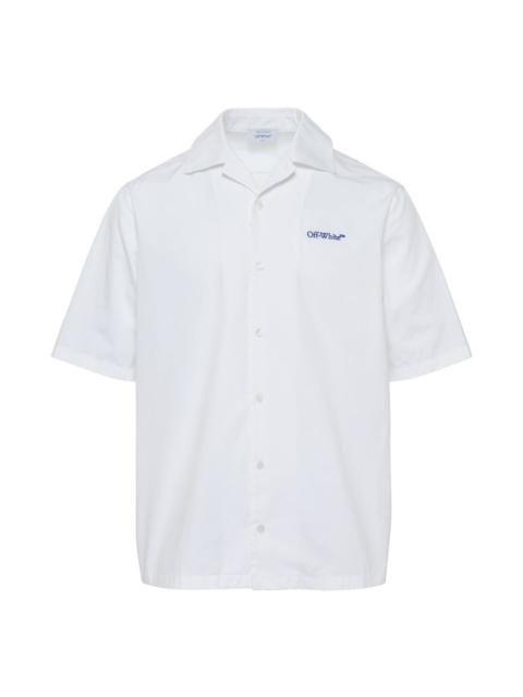 Off-White Brush Arrow Poplin Bowling Shirt