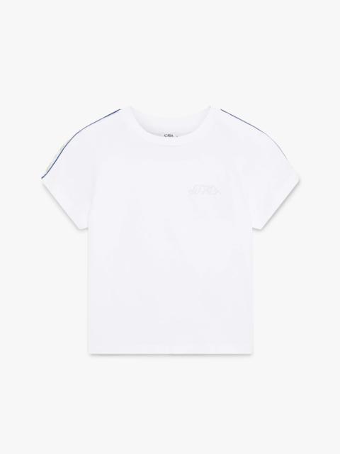 CASABLANCA White Laurel Short Sleeve T-Shirt | Casablanca Paris